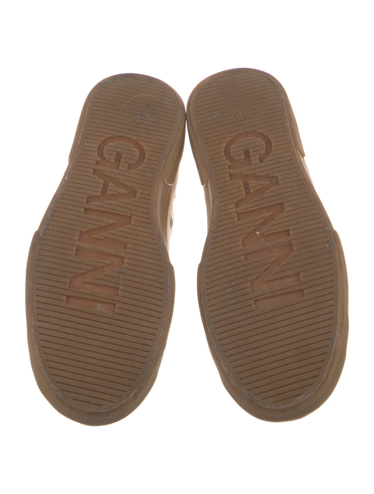 Ganni Canvas Embroidered Accent Sneakers